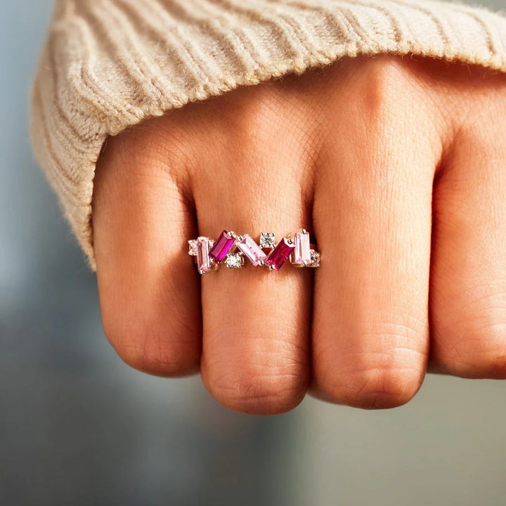 Para Si | Eu Sou Suficiente – Anel com Diamante Rosa (1+1 GRÁTIS)