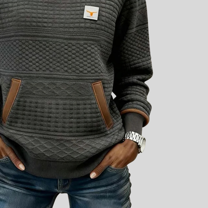 Noelle™ | Sweatshirt color block com decote redondo