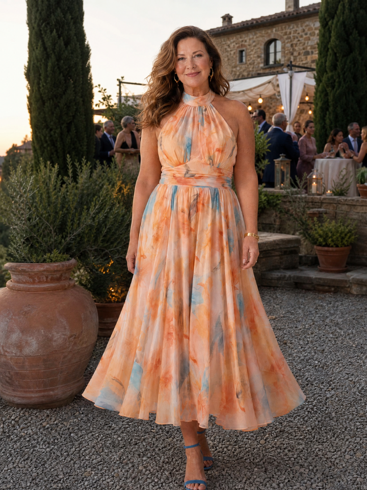 Elin | Vestido midi suave de frente única