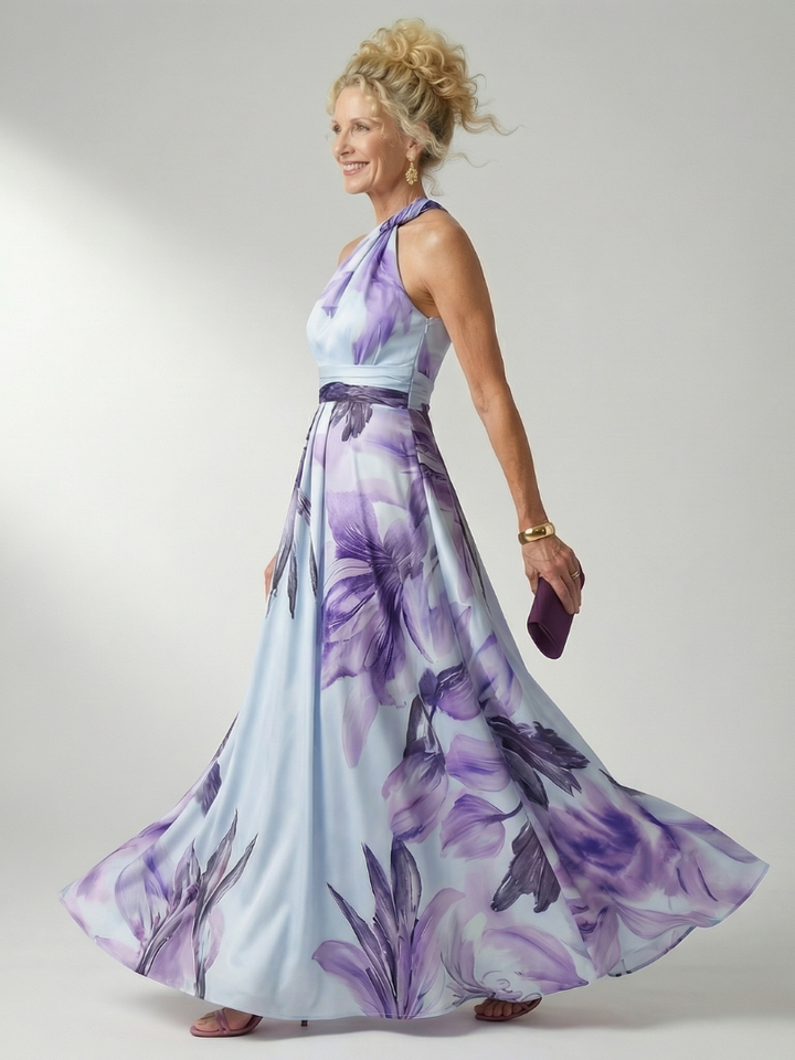 Amiel | Vestido maxi floral leve