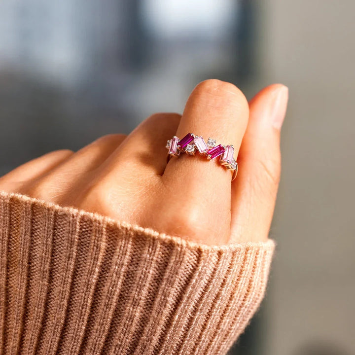 Para Si | Eu Sou Suficiente – Anel com Diamante Rosa (1+1 GRÁTIS)
