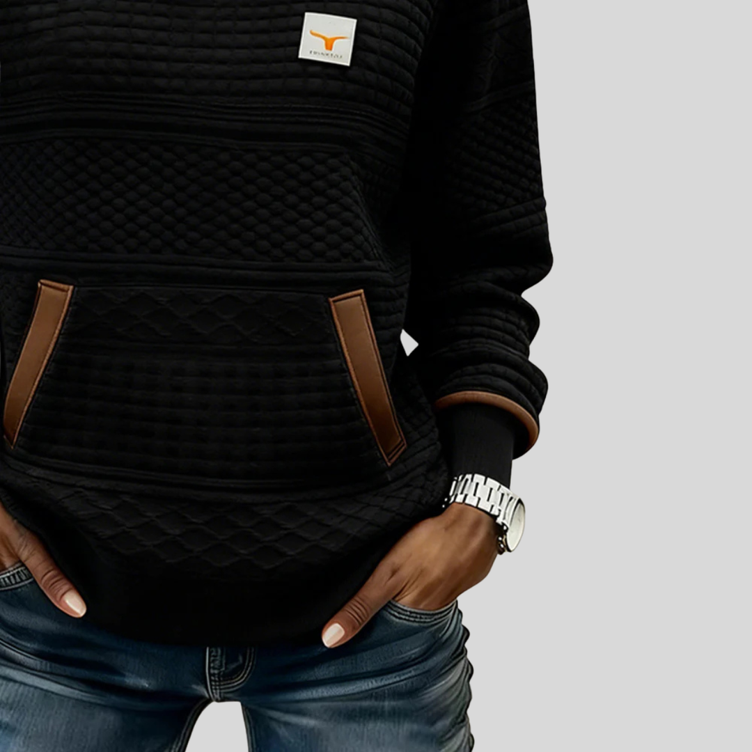 Noelle™ | Sweatshirt color block com decote redondo