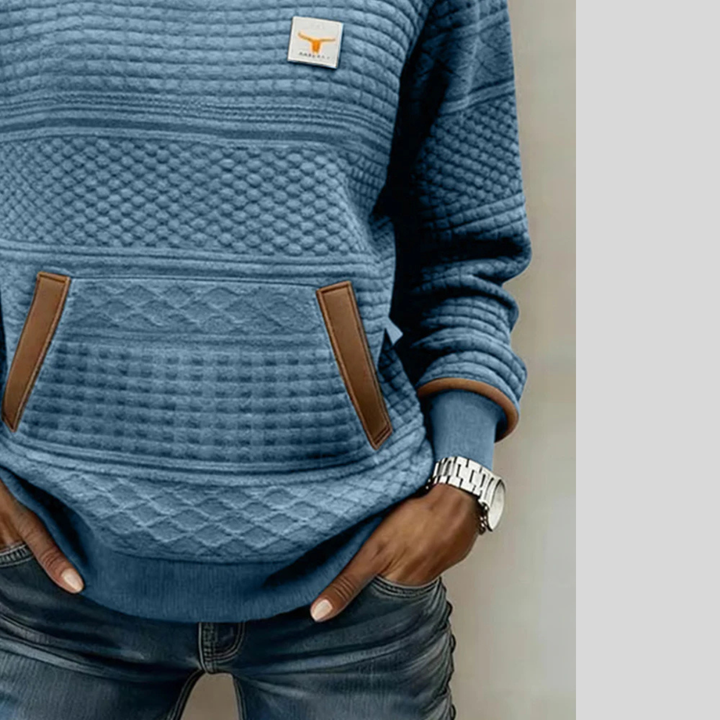 Noelle™ | Sweatshirt color block com decote redondo