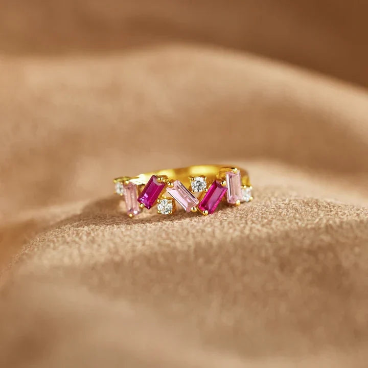 Para Si | Eu Sou Suficiente – Anel com Diamante Rosa (1+1 GRÁTIS)