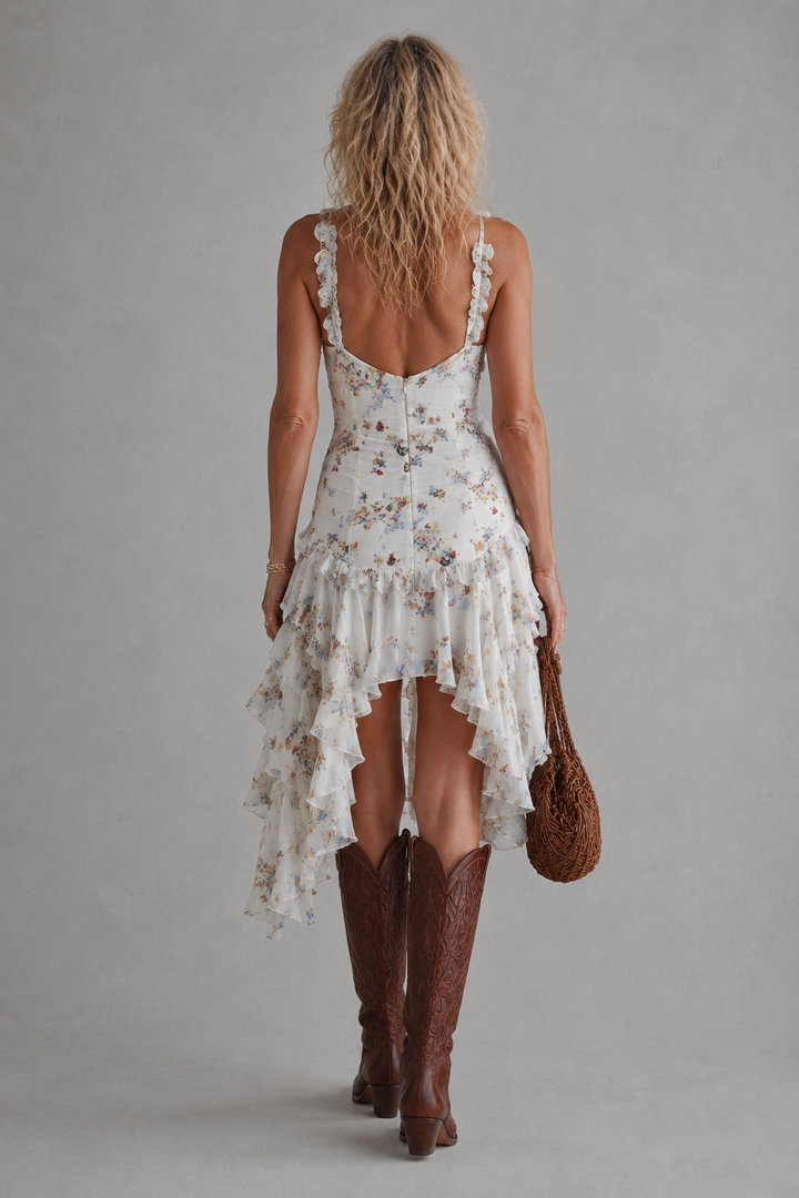 Pâquerette | Vestido boho floral romântico