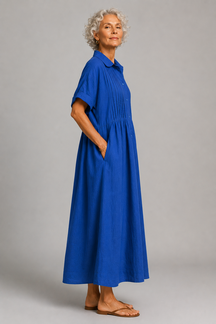 Océane | Vestido maxi azul de verão