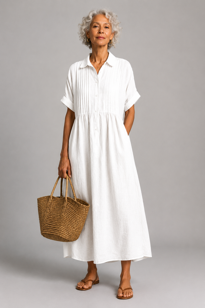 Océane | Vestido maxi azul de verão