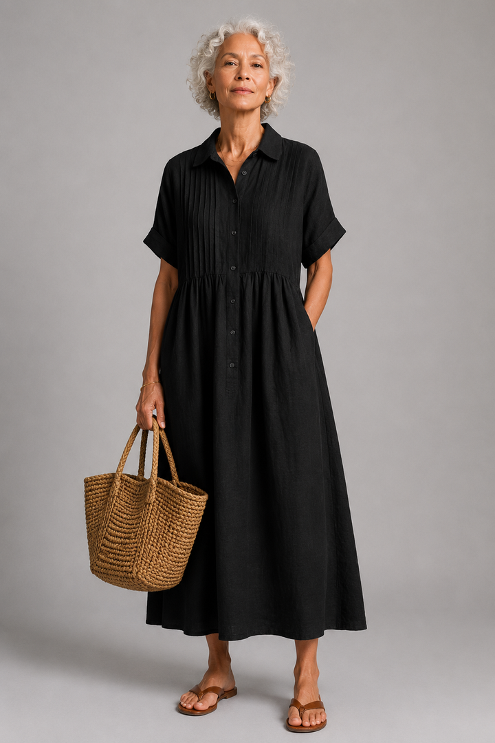 Océane | Vestido maxi azul de verão