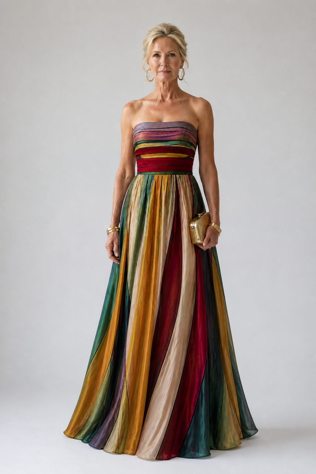Talma™ | Vestido Linha A Sem Alças Elegante