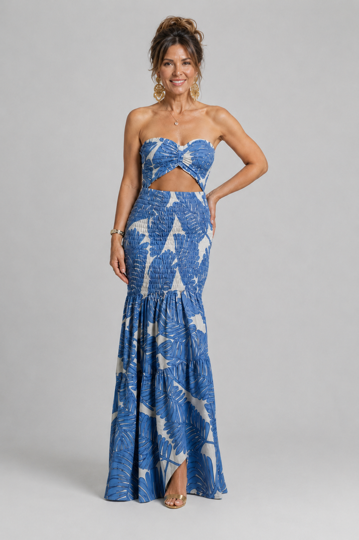 Azalée | Conjunto pôr do sol com crop top e saia