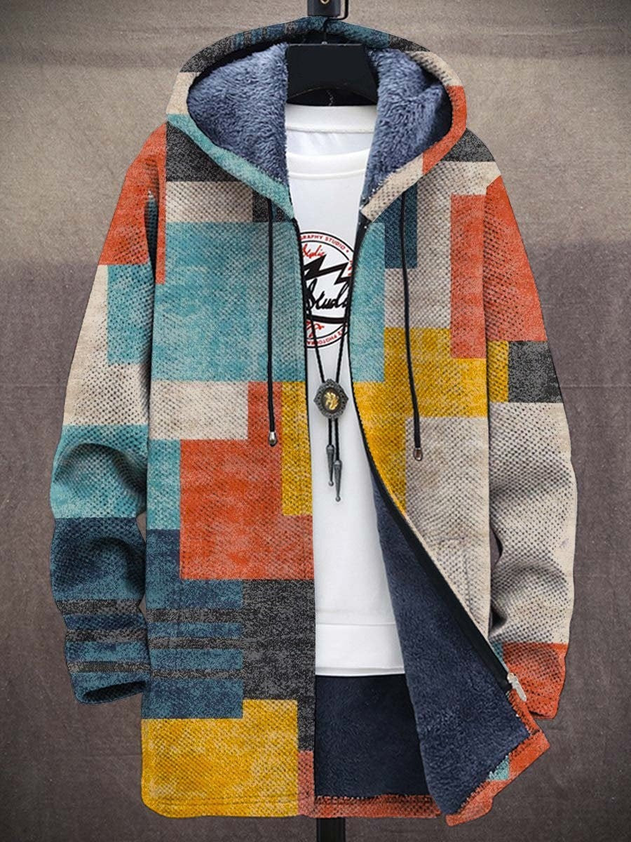 Isabella | Casaco de Malha com Capuz e Estampado Artístico