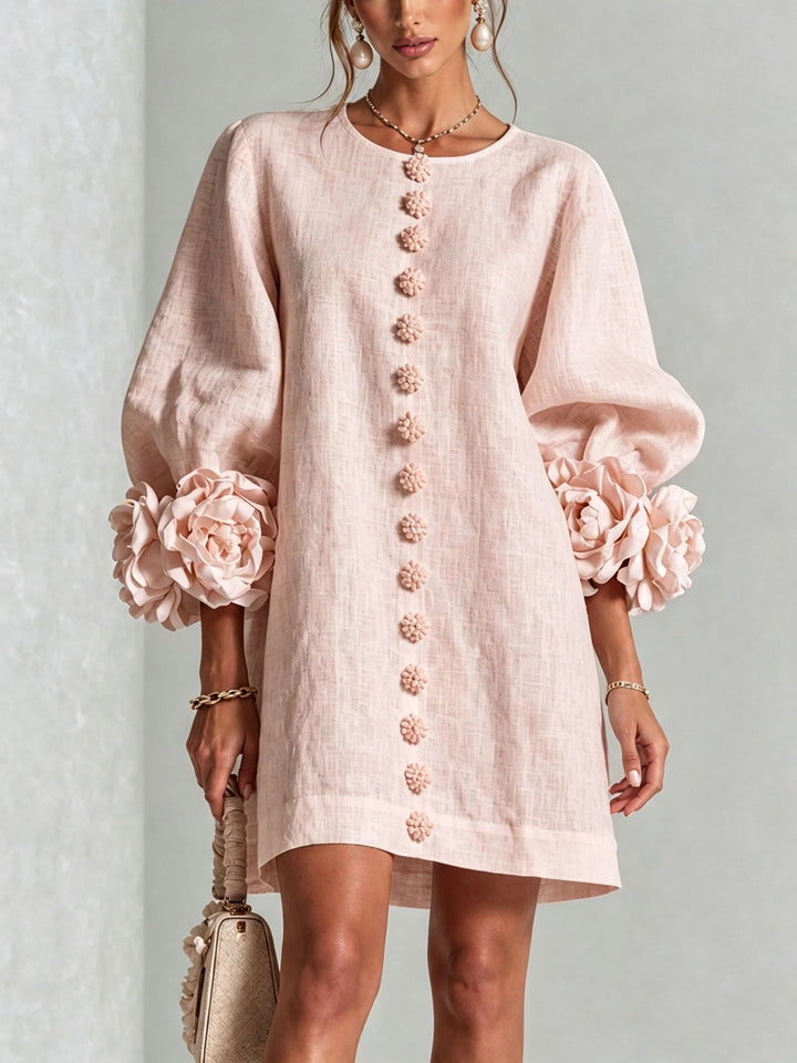Noella | Vestido mini com detalhes florais