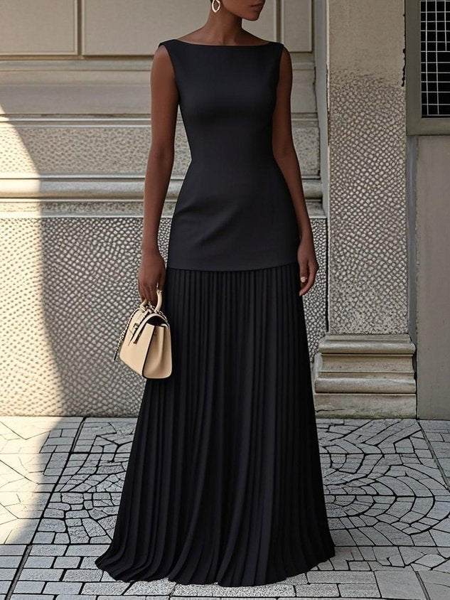 Serena™ – Vestido Maxi Plissado