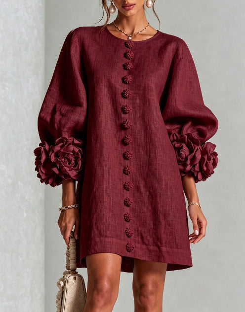 Noella | Vestido mini com detalhes florais