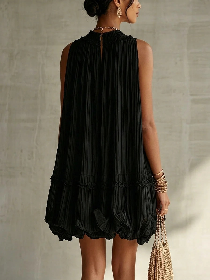 Camilla – Minivestido de chiffon em formato balão