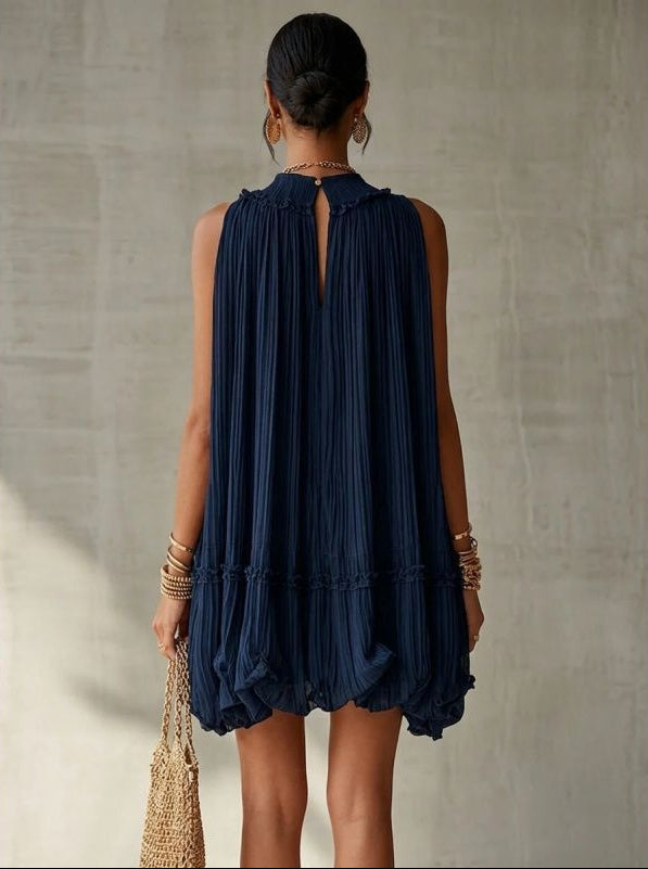 Camilla – Minivestido de chiffon em formato balão