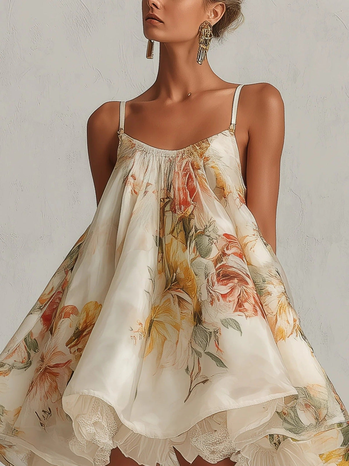 Liliana – Vestido curto com estampado floral