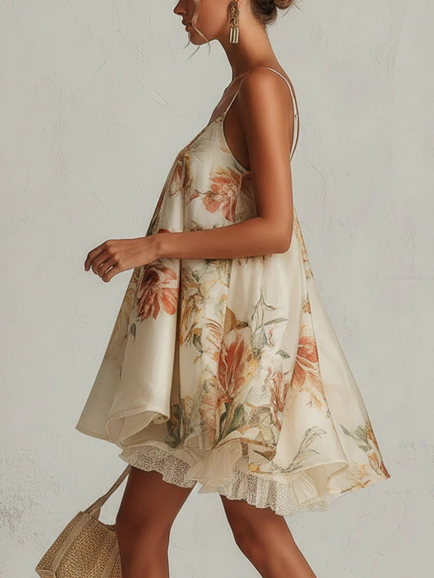 Liliana – Vestido curto com estampado floral