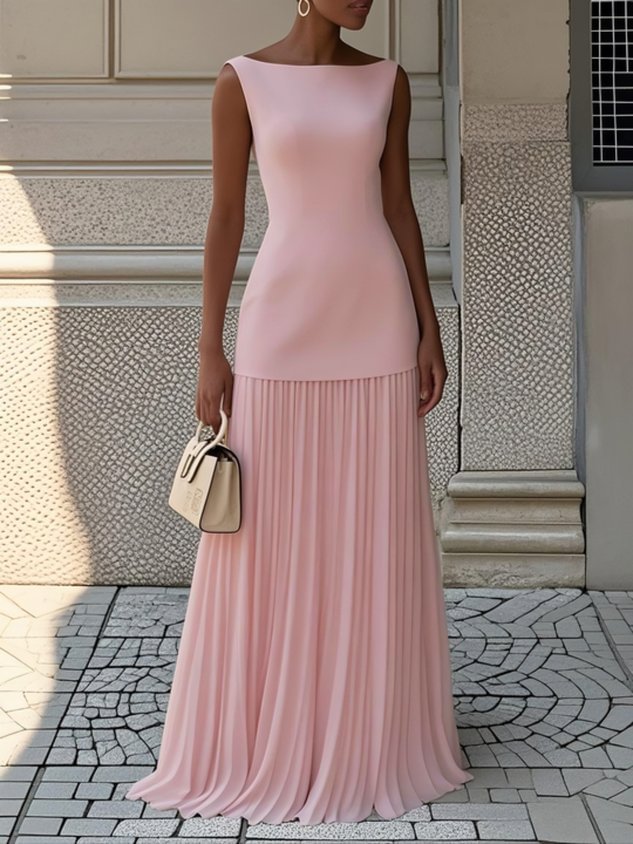 Serena™ – Vestido Maxi Plissado