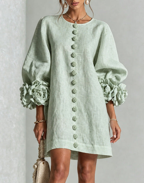 Noella | Vestido mini com detalhes florais
