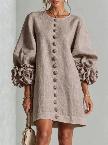 Noella | Vestido mini com detalhes florais