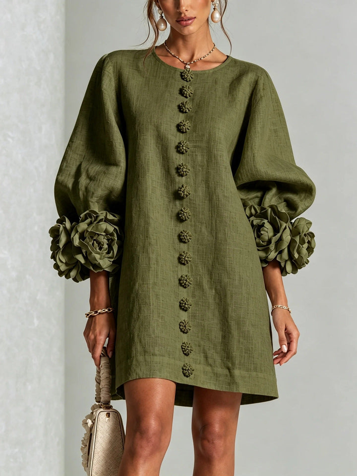 Noella | Vestido mini com detalhes florais