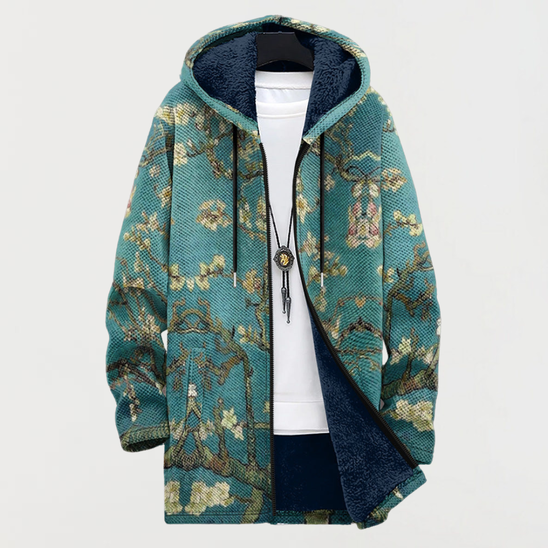 Casaco com Estampado Floral Artístico