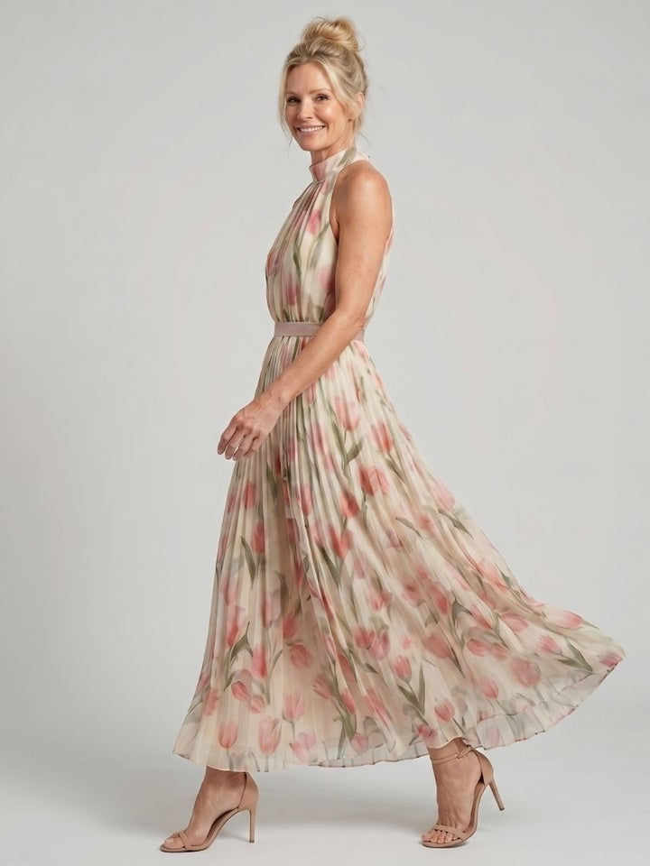 Aurelle | Vestido midi com decote floral