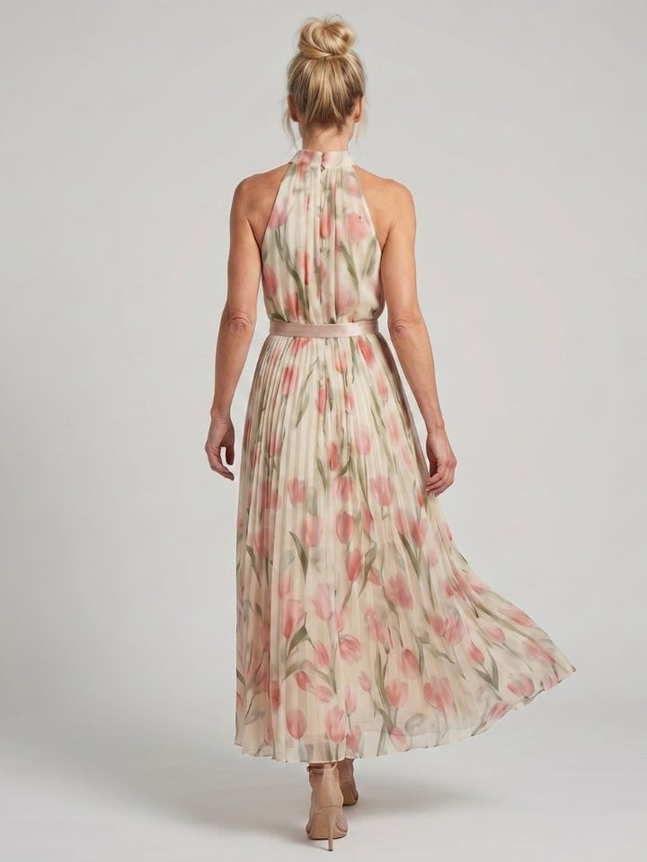Aurelle | Vestido midi com decote floral