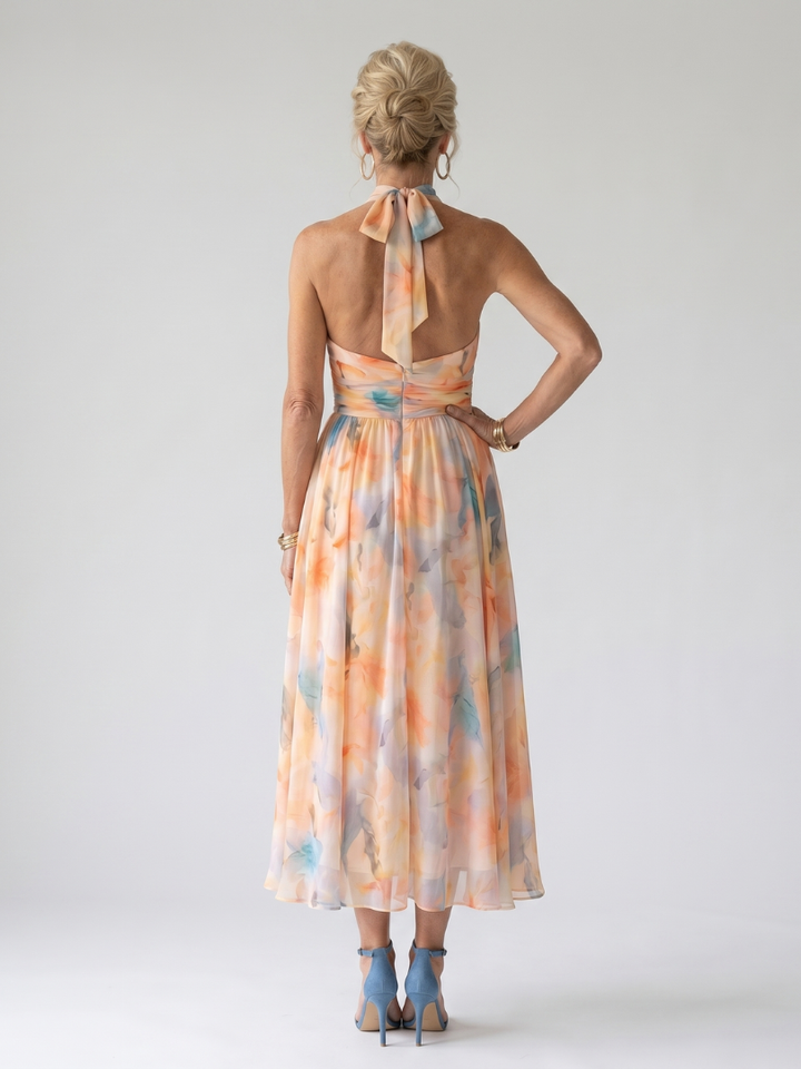Elin | Vestido midi suave de frente única