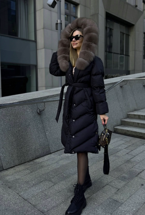 Christina | Casaco casual elegante com gola de pelo sintético