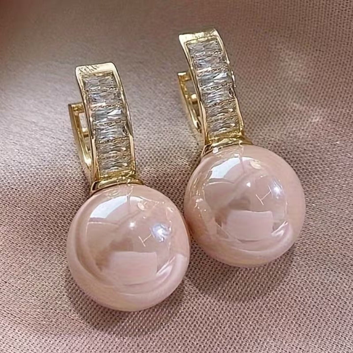 Apoie a luta contra o cancro da mama | Brincos de pérola rosa | 1+1 grátis hoje