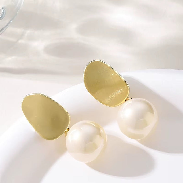 Apoie a luta contra o cancro da mama | Brincos dourados de pérola de água doce | 1+1 grátis hoje