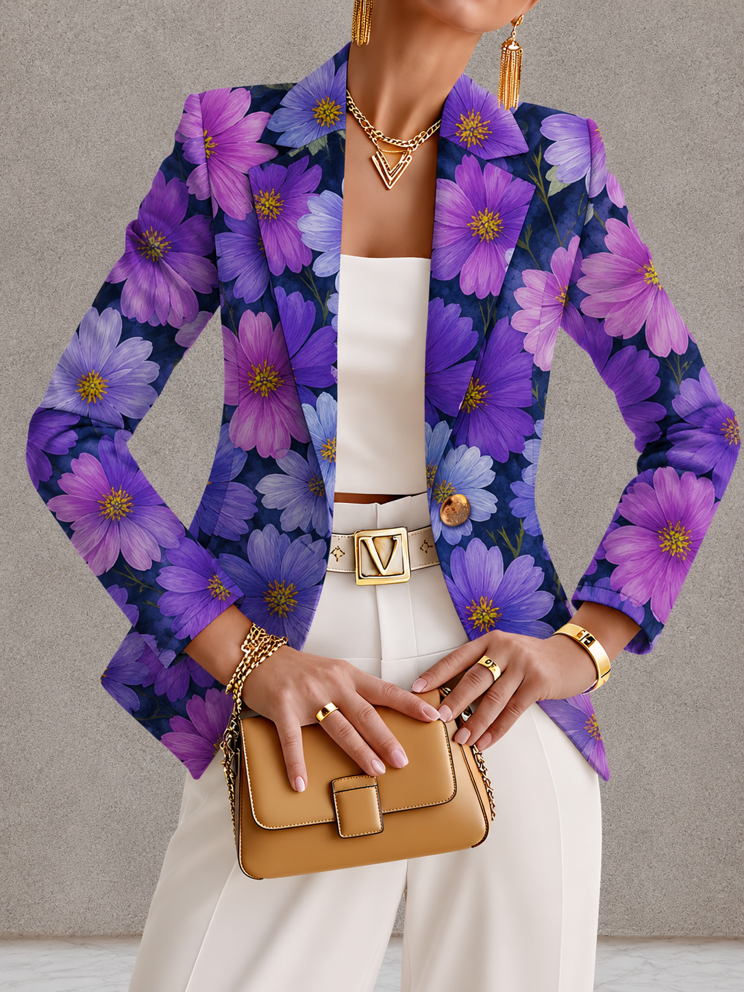 Katherine | Blazer com Estampado Floral