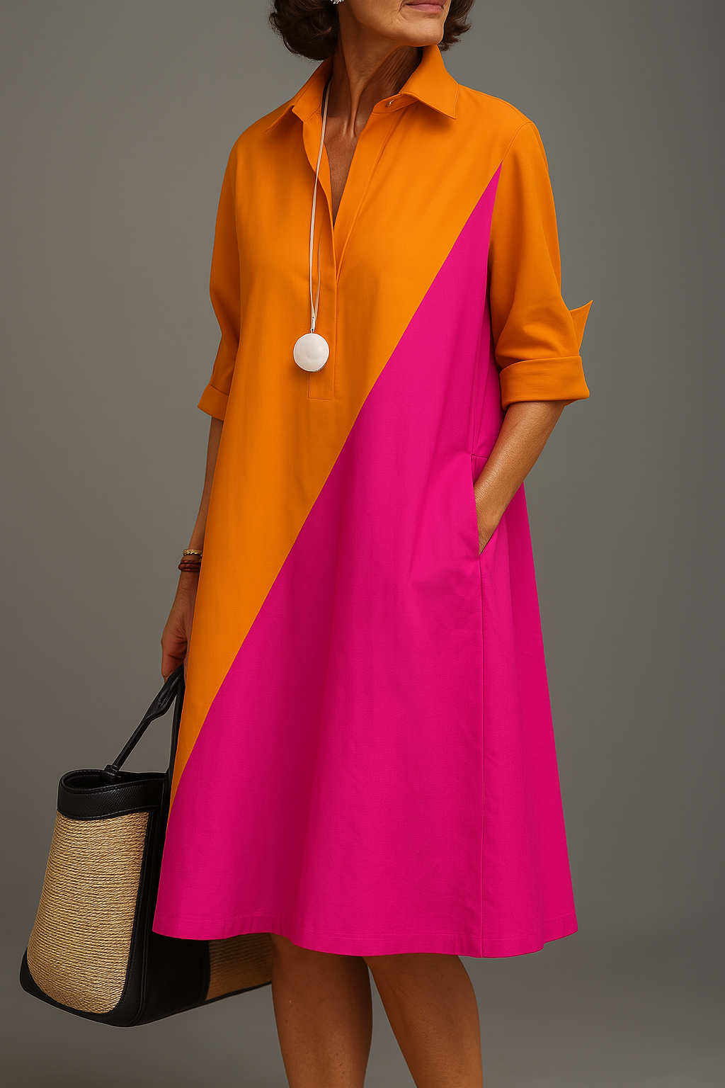 Jelene – Vestido midi elegante para uma sofisticação sem esforço