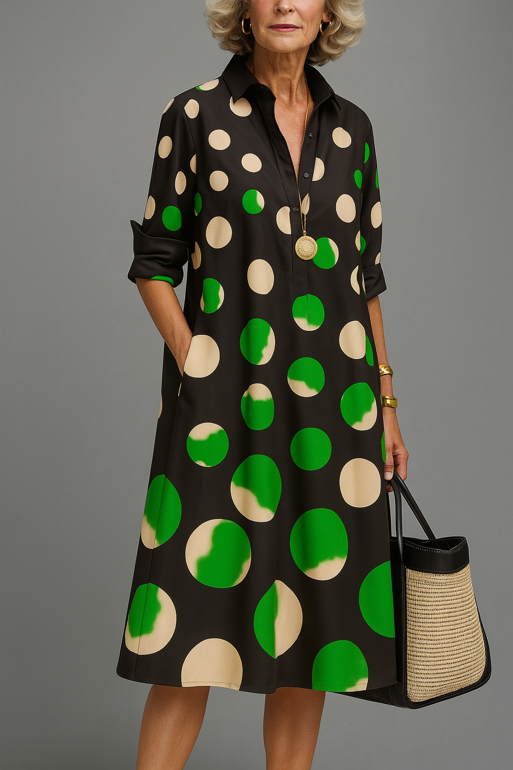 Danielle – Vestido midi luxuoso para uma elegância sem esforço