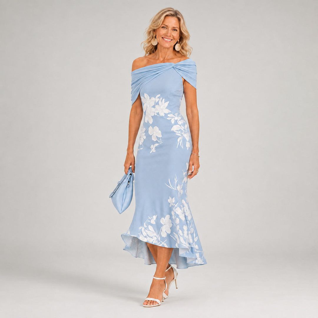Althea™ | Vestido midi floral justo