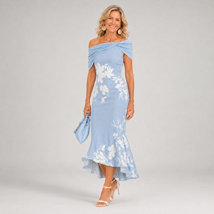 Althea™ | Vestido midi floral justo