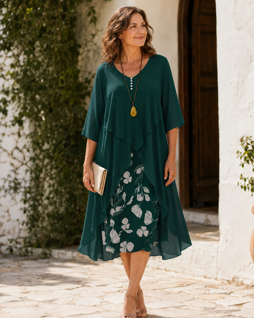 Odette | Vestido maxi em camadas