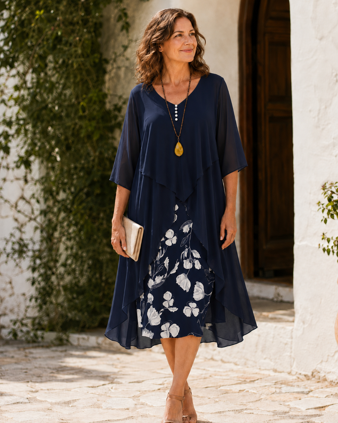 Odette | Vestido maxi em camadas