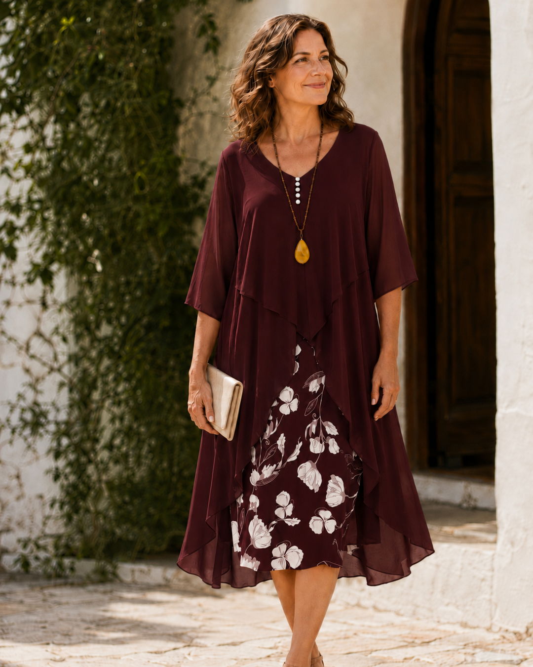 Odette | Vestido maxi em camadas