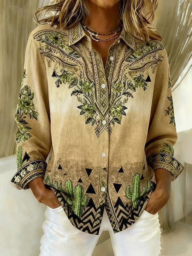 Bettina | Blusa vintage floral bordada