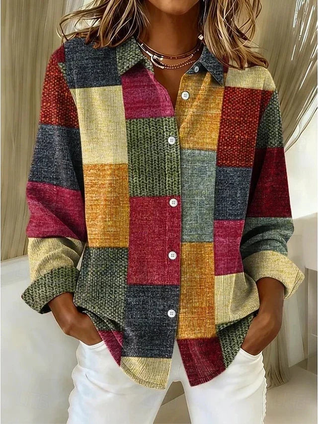 Deanna | Blusa patchwork com blocos de cor