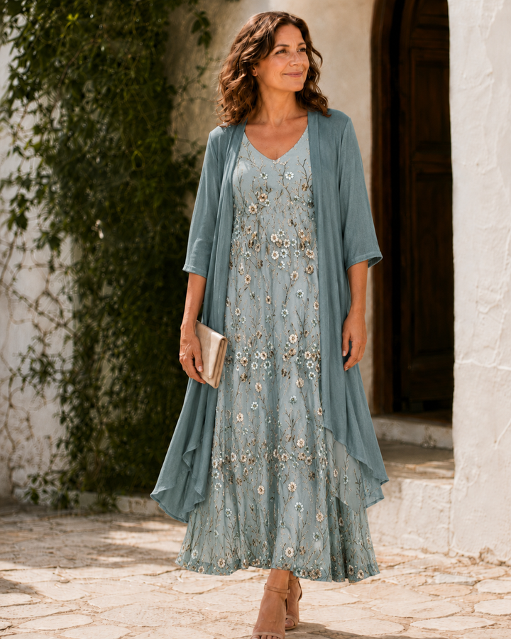 Juliet | Vestido de renda com sobreposição