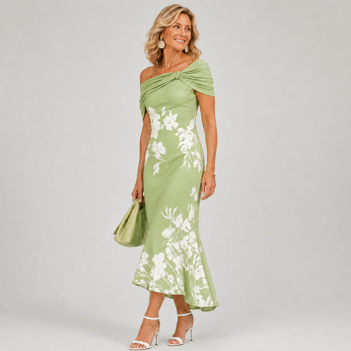 Althea™ | Vestido midi floral justo
