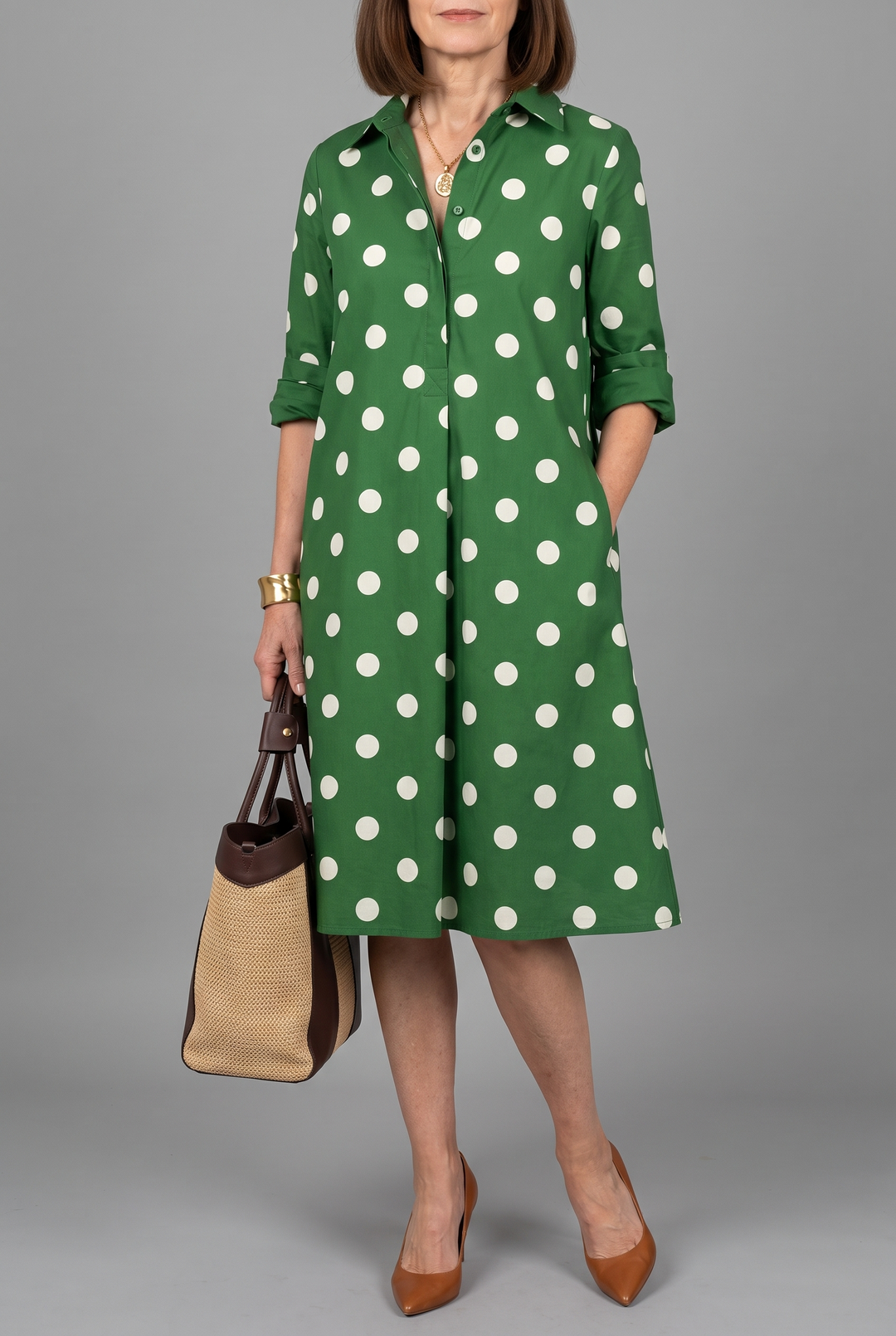 Harriet – Vestido midi elegante com energia sem esforço