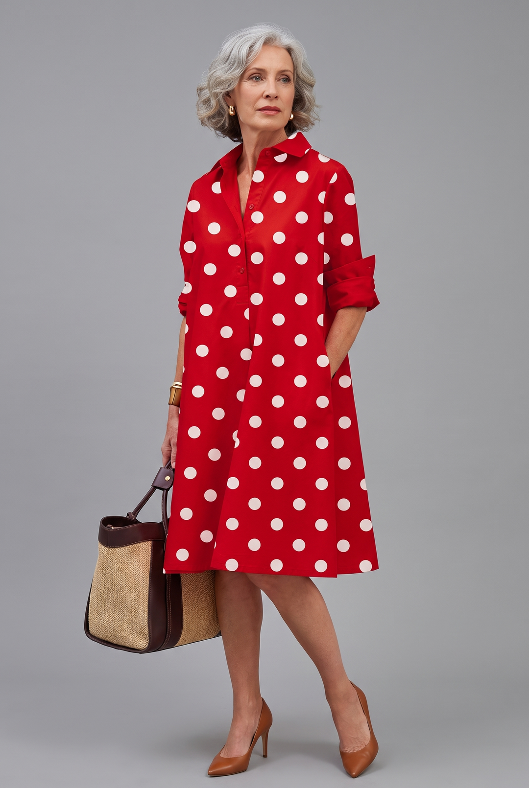 Vivienne – Vestido midi elegante com charme sem esforço