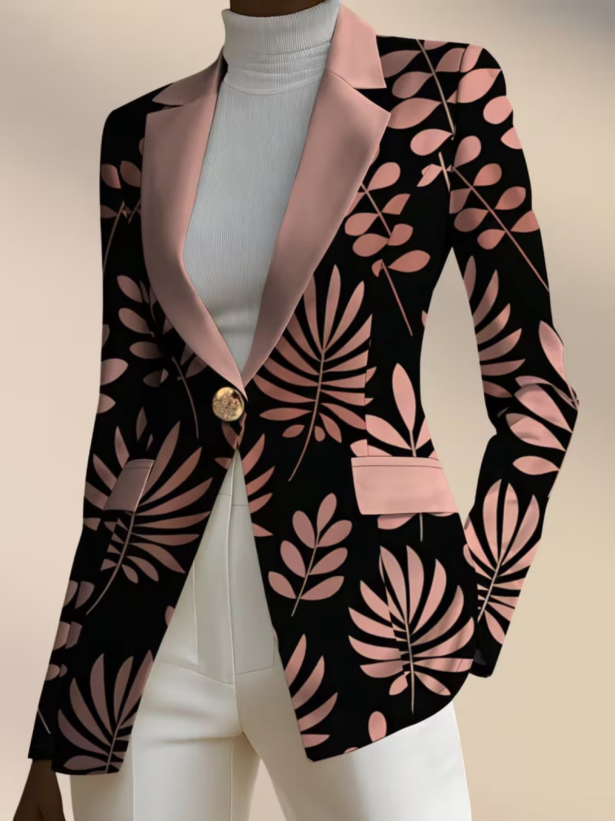Lorraine | Blazer com Estampado Botânico