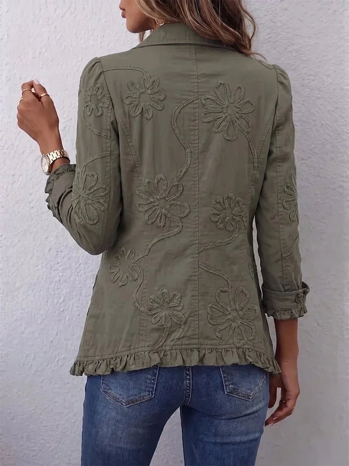 Kamberly | Casaco boho-chic com bordado floral
