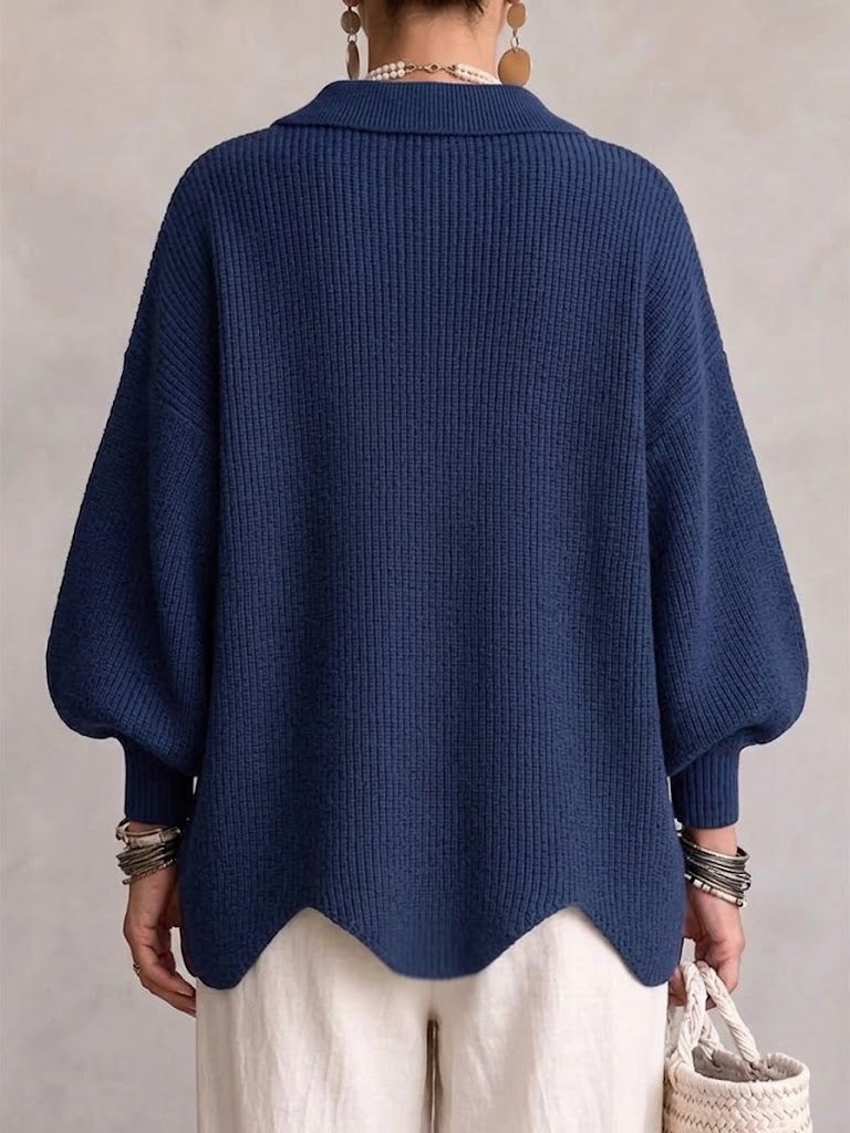 Iolanthe | Cardigan com Gola e Botões Metálicos